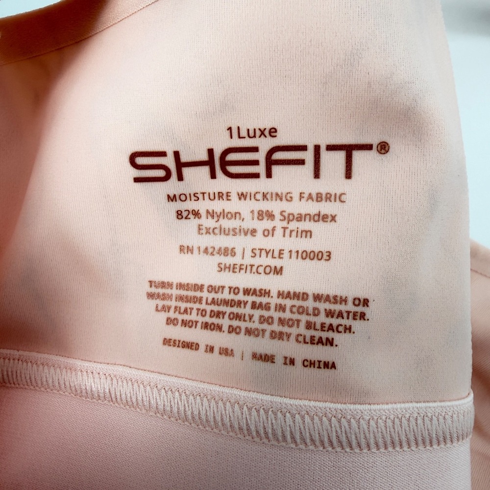 SHEFIT FLEX Blush Sports Bra Size 1Luxe Supportive Activewear Medium Impact - Picture 10 of 11